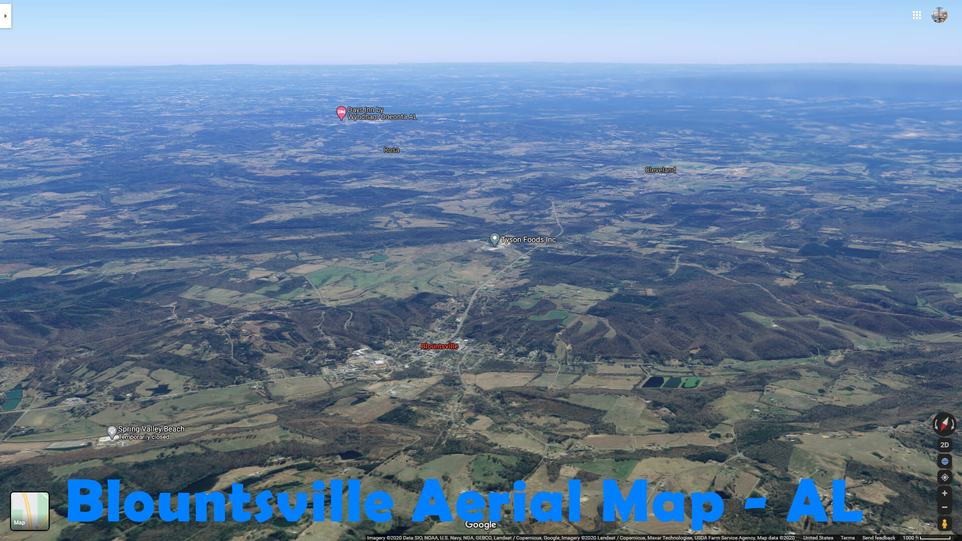 Blountsville Aerial Map   AL